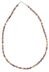 Purple And Orange Oyster Shell Silver Navajo Indian Bead Necklace YX89382